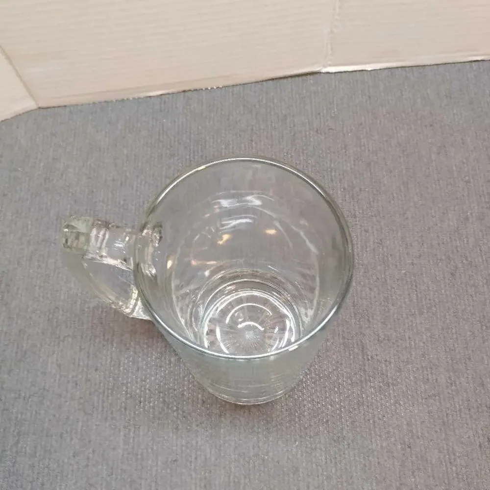 Beer Mug Glass Pilsner Stein Clear Crystal Handle Barware Beverage Glass